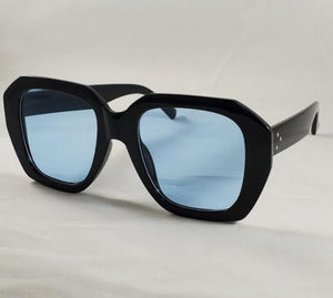 S475 Black Frame Blue Lens Fashion Sunglasses - Iris Fashion Jewelry