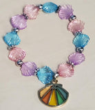 L227 Multi Color Shell Seashell Beads Bracelet - Iris Fashion Jewelry