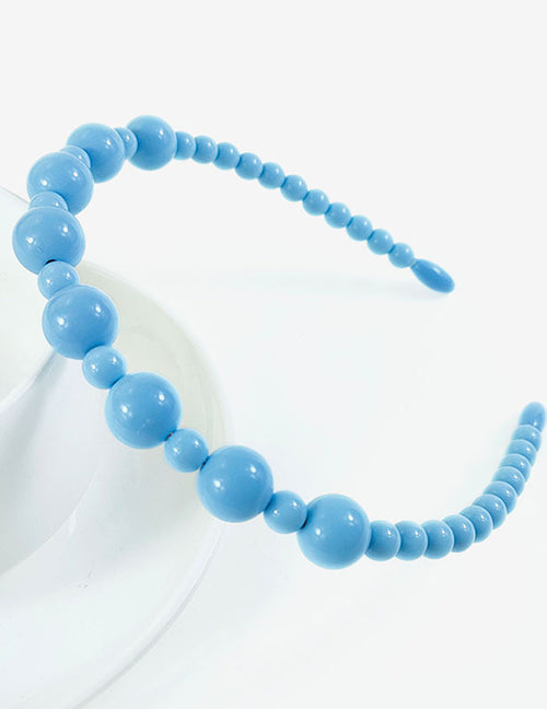 H697 Fashion Blue Bead Head Band - Iris Fashion Jewelry