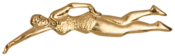 F73 Female Swimmer Tie Tack Lapel Pin - Iris Fashion Jewelry