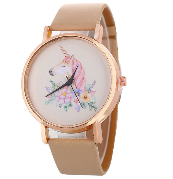 W495 Beige Unicorn Collection Quartz Watch - Iris Fashion Jewelry