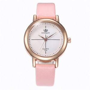 W236 Pale Pink Band Simple Quartz Watch - Iris Fashion Jewelry