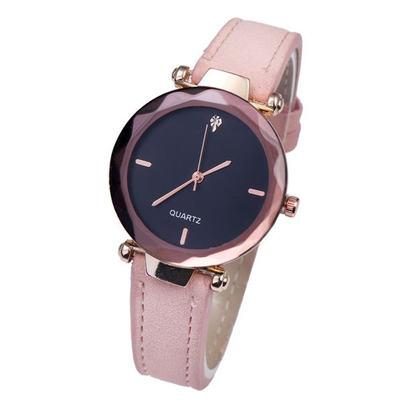 W269 Pale Pink Band Gemstone Collection Quartz Watch - Iris Fashion Jewelry