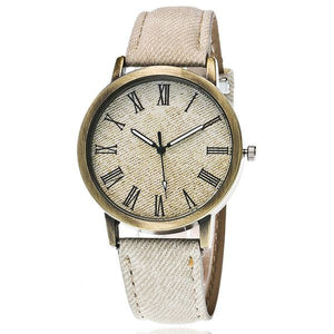 W163 Beige Denim Collection Quartz Watch - Iris Fashion Jewelry