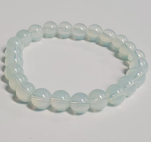 *B388 Iridescent Clear Bead Bracelet - Iris Fashion Jewelry