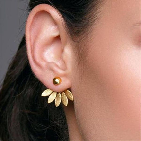 E1198 Gold Jacket Style Earrings - Iris Fashion Jewelry