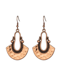 E1654 Copper Abstract Earrings - Iris Fashion Jewelry