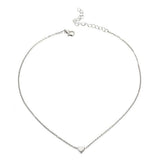 N1533 Silver Dainty Heart Necklace With Free Earrings - Iris Fashion Jewelry
