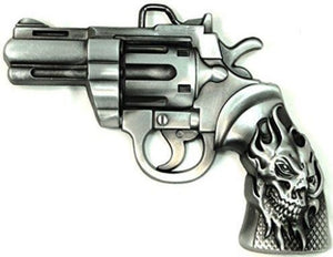 BU206 Skull Revolver Belt Buckle - Iris Fashion Jewelry