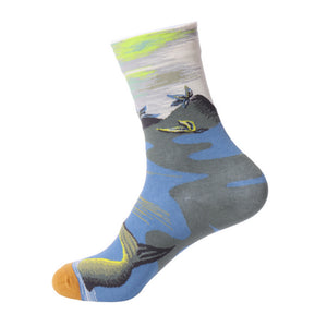 SF1118 Pale Blue Mermaid Tail Socks - Iris Fashion Jewelry