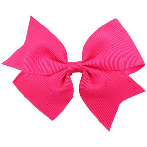 H78 Small Hot Pink Bow Hair Clip - Iris Fashion Jewelry
