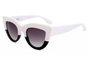 S400 White & Black Frame Fashion Sunglasses - Iris Fashion Jewelry