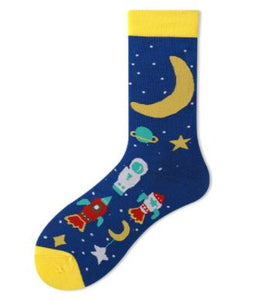 SF238 Royal Blue Outer Space Socks - Iris Fashion Jewelry