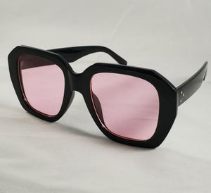 S474 Black Frame Pink Lens Fashion Sunglasses - Iris Fashion Jewelry