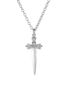 N486 Silver Dainty Sword Necklace with FREE Earrings - Iris Fashion Jewelry