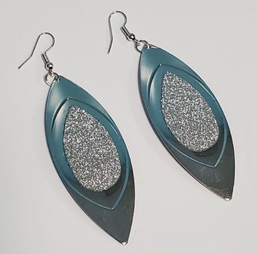 E18 Silver Glitter Earrings - Iris Fashion Jewelry