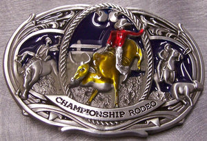 BU235 Championship Rodeo Belt Buckle - Iris Fashion Jewelry