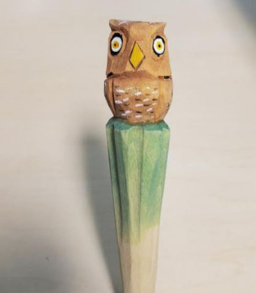 V83 Owl Wood Pen - Iris Fashion Jewelry