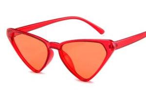 S352 Red Frame & Lens Triangle Sunglasses - Iris Fashion Jewelry