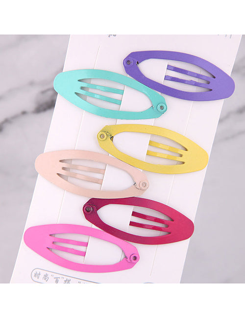 L56 Colorful Oval Hair Clips (Pack of 6) - Iris Fashion Jewelry