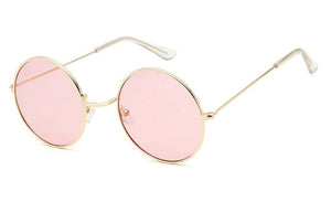 S433 Gold Metal Frame Pink Lens Fashion Sunglasses - Iris Fashion Jewelry