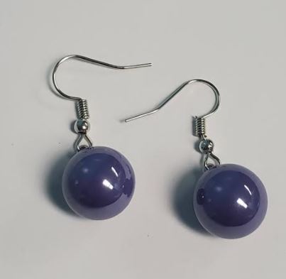 *E799 Lavender Pearl Dangle Earrings - Iris Fashion Jewelry