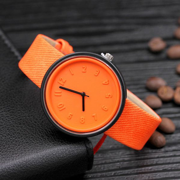 W100 Orange Band Esquire Collection Quartz Watch - Iris Fashion Jewelry