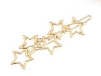 H513 Gold Stars Cluster Hair Clip - Iris Fashion Jewelry