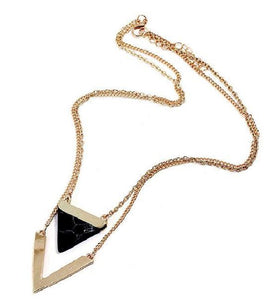 N558 Gold & Black Necklace with FREE Earrings - Iris Fashion Jewelry