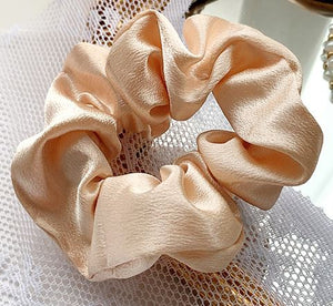 H780 Champagne Sateen Hair Scrunchie - Iris Fashion Jewelry