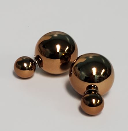 *E277 Copper Double Ball Earrings - Iris Fashion Jewelry