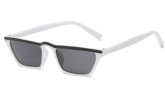 S100 Black Accent White Frame Sunglasses - Iris Fashion Jewelry