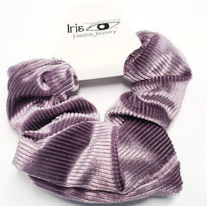 H489 Lilac Corduroy Hair Scrunchie - Iris Fashion Jewelry