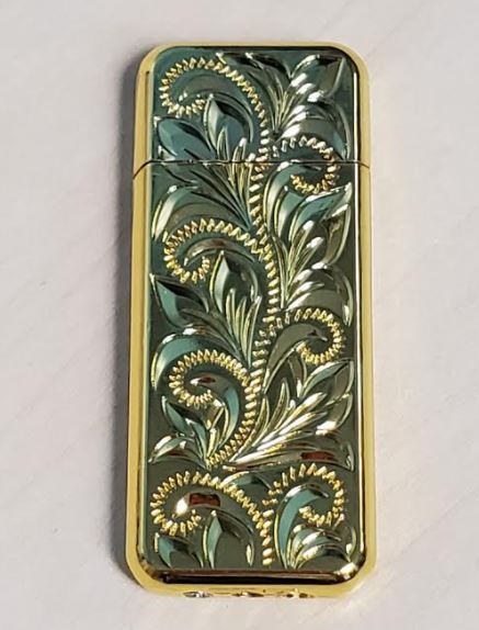 LT64 Gold Embossed Lighter - Iris Fashion Jewelry