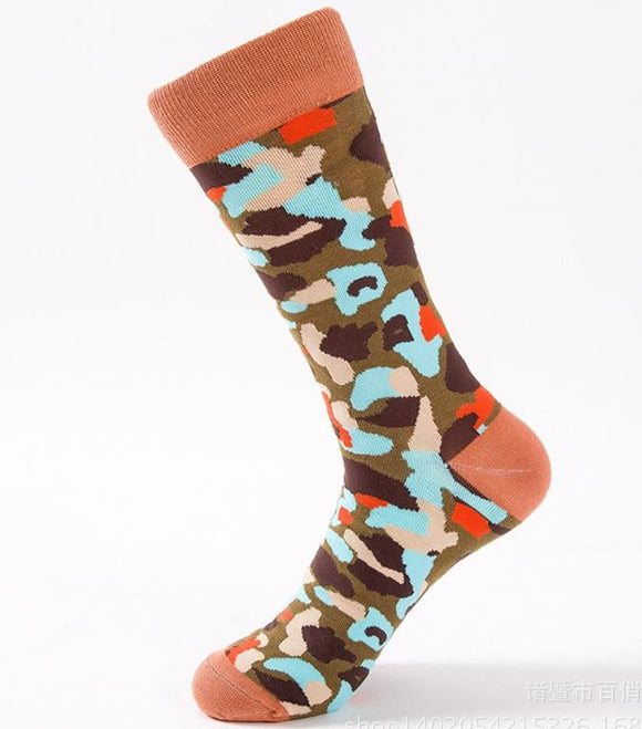 SF894 Orange Camouflage Socks - Iris Fashion Jewelry