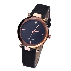 W267 Black Band Gemstone Collection Quartz Watch - Iris Fashion Jewelry