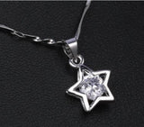 N1561 Silver Dainty Star Rhinestone Necklace with FREE Earrings - Iris Fashion Jewelry