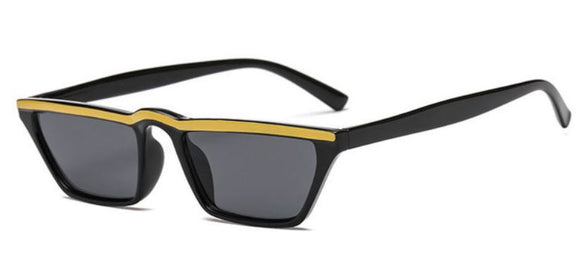 S101 Yellow Accent Black Frame Sunglasses - Iris Fashion Jewelry