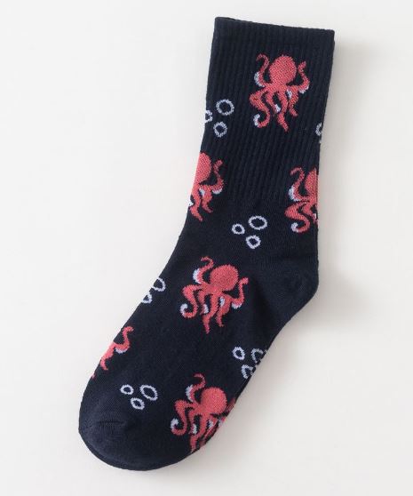 SF561 Navy Blue Octopus Socks - Iris Fashion Jewelry