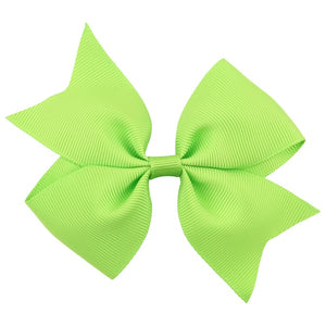 H821 Small Lime Green Bow Hair Clip - Iris Fashion Jewelry