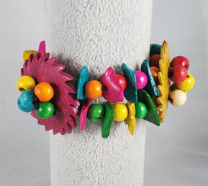 B99 Jagged Circle Colorful Multi Strand Bead Bracelet - Iris Fashion Jewelry