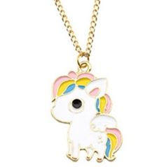 L19 Gold Colorful Pegasus Necklace FREE EARRINGS - Iris Fashion Jewelry
