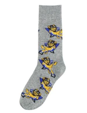 SF210 Gray Lounging Lion Socks - Iris Fashion Jewelry