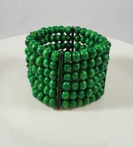 B867 Green Multi Layer Bead Bracelet - Iris Fashion Jewelry