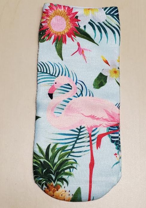 SF1000 Floral Flamingo Socks - Iris Fashion Jewelry