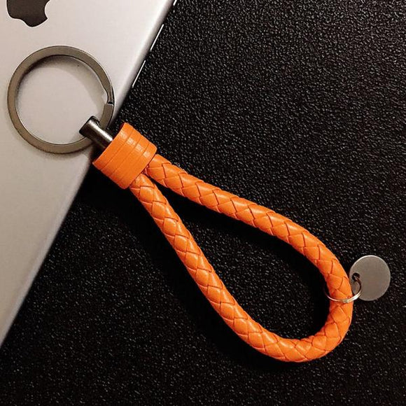 K23 Orange Leather Keychain - Iris Fashion Jewelry