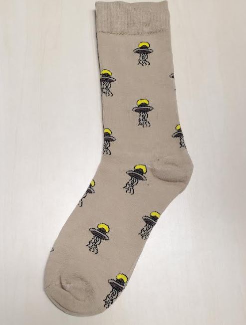 SF430 Tan UFO Socks - Iris Fashion Jewelry