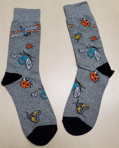 SF1166 Gray Insect Socks - Iris Fashion Jewelry