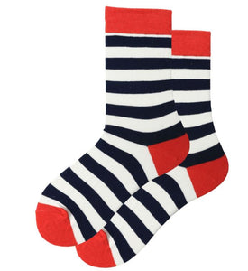 SF855 Black & White Stripes Socks - Iris Fashion Jewelry