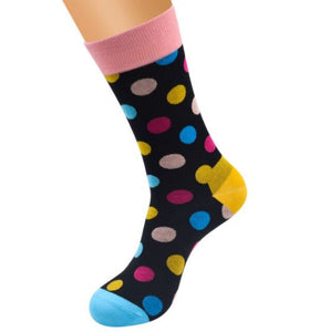 SF1065 Black Colorful Polka Dot Socks - Iris Fashion Jewelry